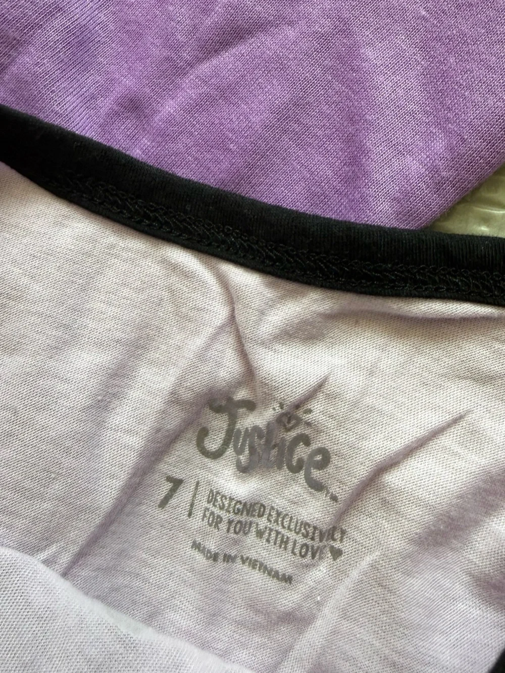 Justice|Big girl two tops-Purple Unicorn Graphic Long Sleeve & glitter tee•••